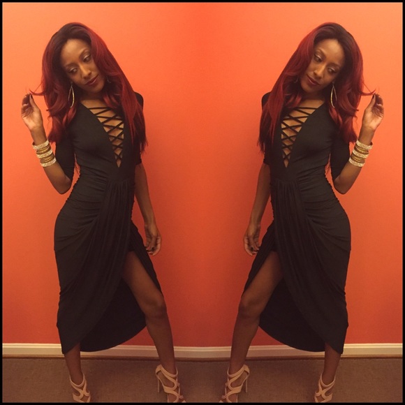 1/4 sleeve mini dress - Picture 3 of 3